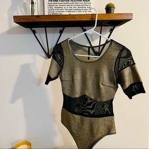 Gold & Mesh Bodysuit